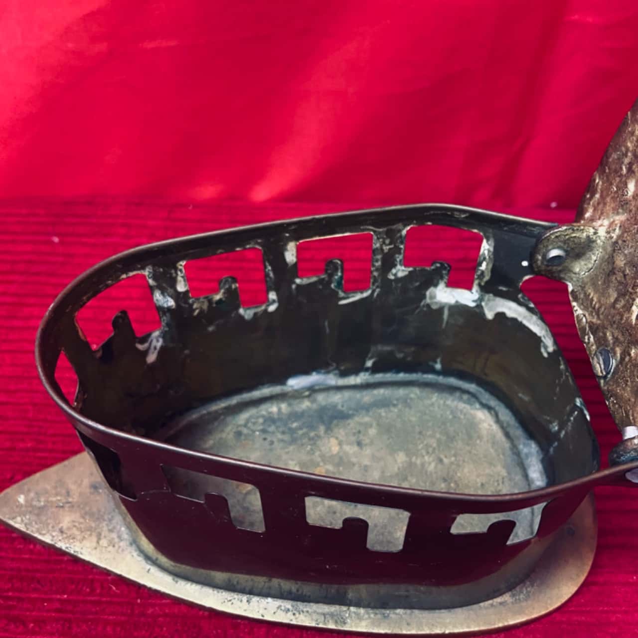 Vintage Solid Brass Coal Iron (s)