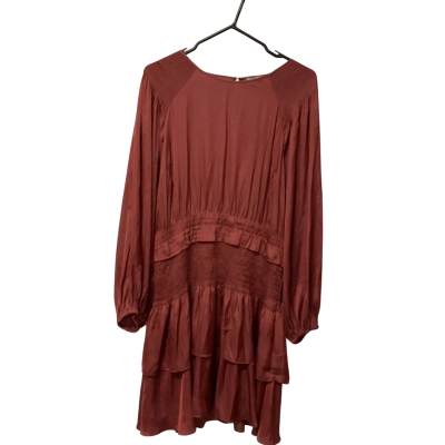 Womens Wayne Cooper  Size 16 Long Sleeve Dress Maroon 