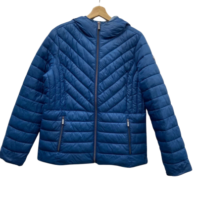 Michael Kors Womens  Size M Hooded/ Puffer Jacket Navy Blue 