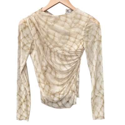 Zara Womens  Size S Long Sleeve Top Pattern / Yellow 