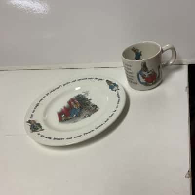 Wedgewood Peter rabbit glass  plate and cup