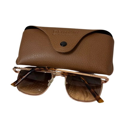 Dr Franklin brown rose gold framed sunglasses