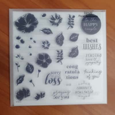 Close To My Heart Acrylic Stamp Set - Floral Sentiments