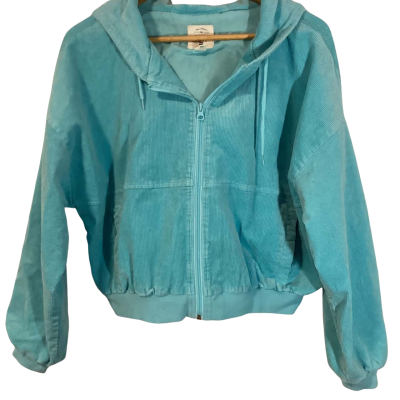 Billabong chord hooded jacket  Size M Blue 