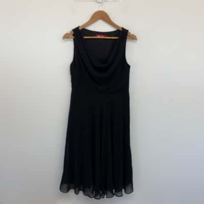Miss Anne Black Sleeveless Midi Dress  Size 12 