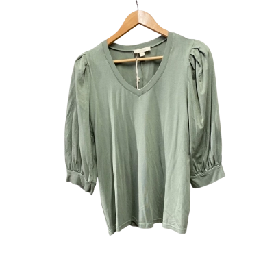 By Willa Womens  Size 8 3/4 Sleeve Top Green 