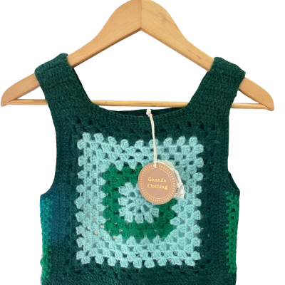 Ghanda Kids  Size S crochet top NWT 