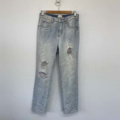 Zulu & Zephyr Washed Blue Zed Boyfriend Jeans  Size 6 