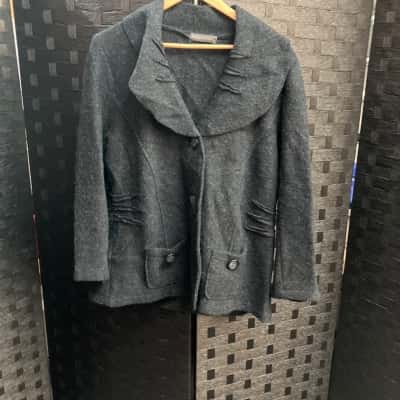  Womens  Size S Button-down Cardigan Grey Fieldswoman