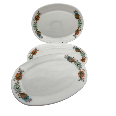 3x Vintage JAJ Pyrex Steak Plates