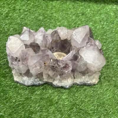 Amethyst Crystal Tea Light Candle Holder
