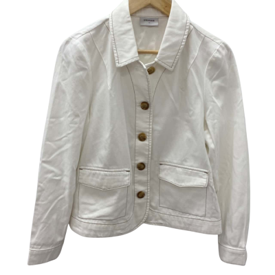Sussan Womens  Size 10 White button light weight jacket 
