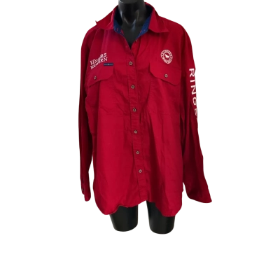 Ringers Western  Womens  Size 22 Long Sleeve Shirt Red 