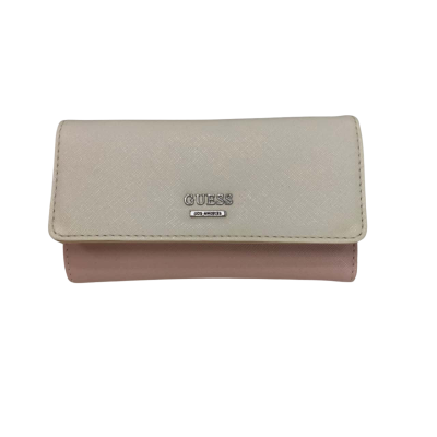 Guess Womens Purse Beige Pink & Cream Colour Block