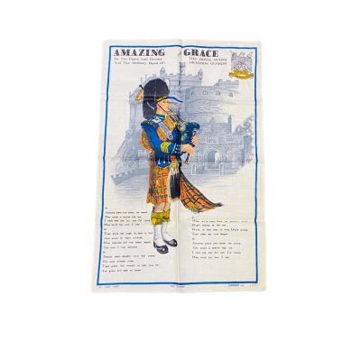 Vintage Linen Tea Towel Amazing Grace Piper NWOT