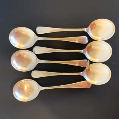 Set 6 Sheffield Soup Spoons, EPNSA1