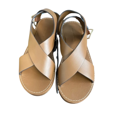 Seed Heritage Womens Leather Rani Cross Strap Sandal Size 37 Brown 
