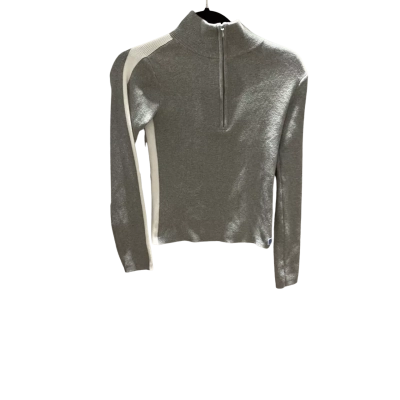 Ghanda Womens  Size XS Quarter Zip Jumper Grey Cropped RRP $59.95