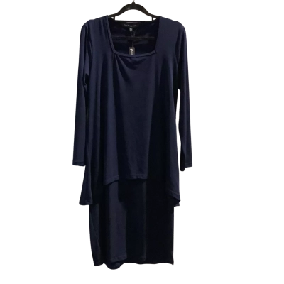  Bird By Design Womens  Size 12 Long Sleeve Midi Dress Navy Blue  RRP $89.98