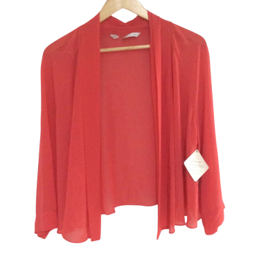 Anthea Crawford Womens  Size S Cropped Cardigan Burnt Orange / Peach / Pink  