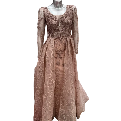 Women’s Elegant Dusty Pink Evening Down Roughly Size 10-12