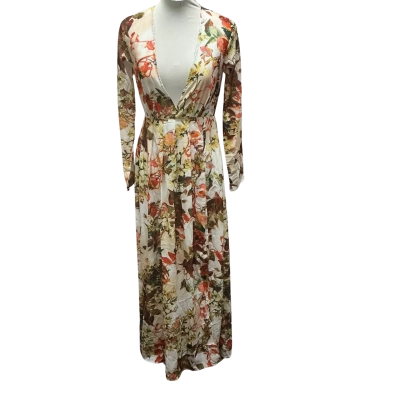 Pretty Little Thing Womens  Size 4 Maxi Dress Floral 