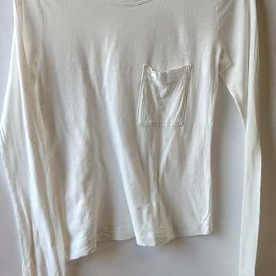 Country Road Women's Long Sleeve T-Shirt – White – XXS – Made in Indonesia