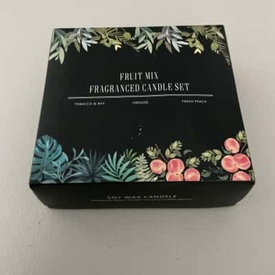 Fruit mix fragranced soy wax candle set