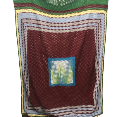 Multicolour Afghan Blanket Approx ~240x150cm