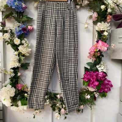 Gorman Womens  Size 8 Slim Fit Pants Grey / White 