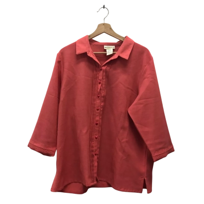 Vintage Millers Womens  Size 18 Button Up Top coral  