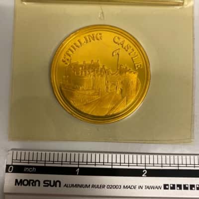 Stirling Castle Commemorative Medallion And Roman Coins Of Hadrian, Antoninus Pius, Septimius Severus And Carausius 
