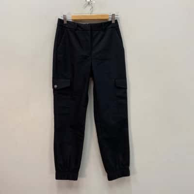 Zara Womens  Size XS Cargo Pants Black  