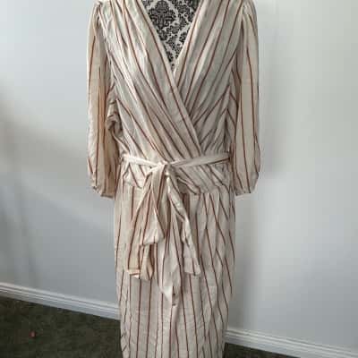 City Chic Womens  Size 20 / L Party Dress Pearl / Striped 