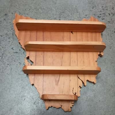 Small Wooden Shelves - Tasmania Map - Hanging