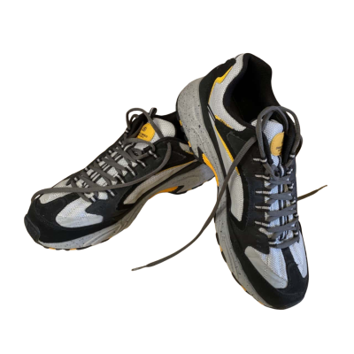 Skechers Mens Trainers Black  / Grey / Yellow 