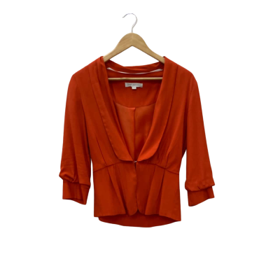 Forever New Womens  Size 6 Peplum Jacket Orange 