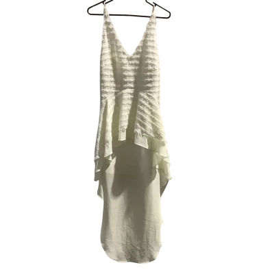 Shona Joy Womens  Size 6 Asymmetrical Hemline, Shoestring Strap Dress Cream RRP $360