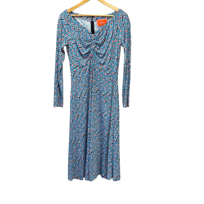La DoubleJ Womens  Size M Long Sleeve Dress Blue / Black / Red