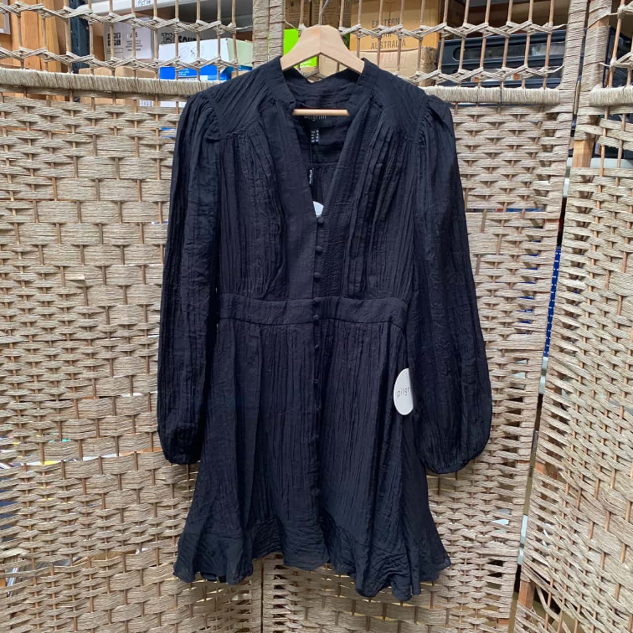 BNWT PILGRIM Long Sleeve Black Button Up Dress(s)