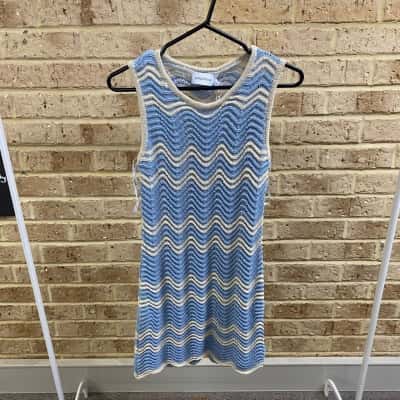 Minkpink Womens sky blue knit dress  Size M 