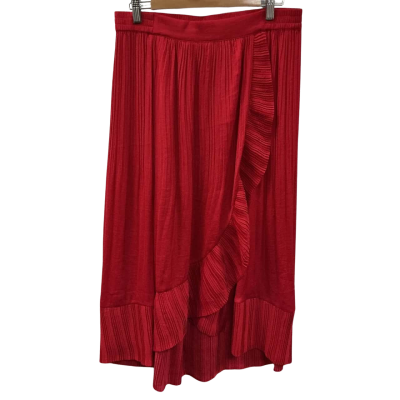 French Connection Womens  Size 12 High Waist Skirt Red 