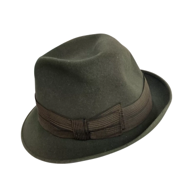 Akubra Vintage Fedora Hat Olive Green Classic Outback Style