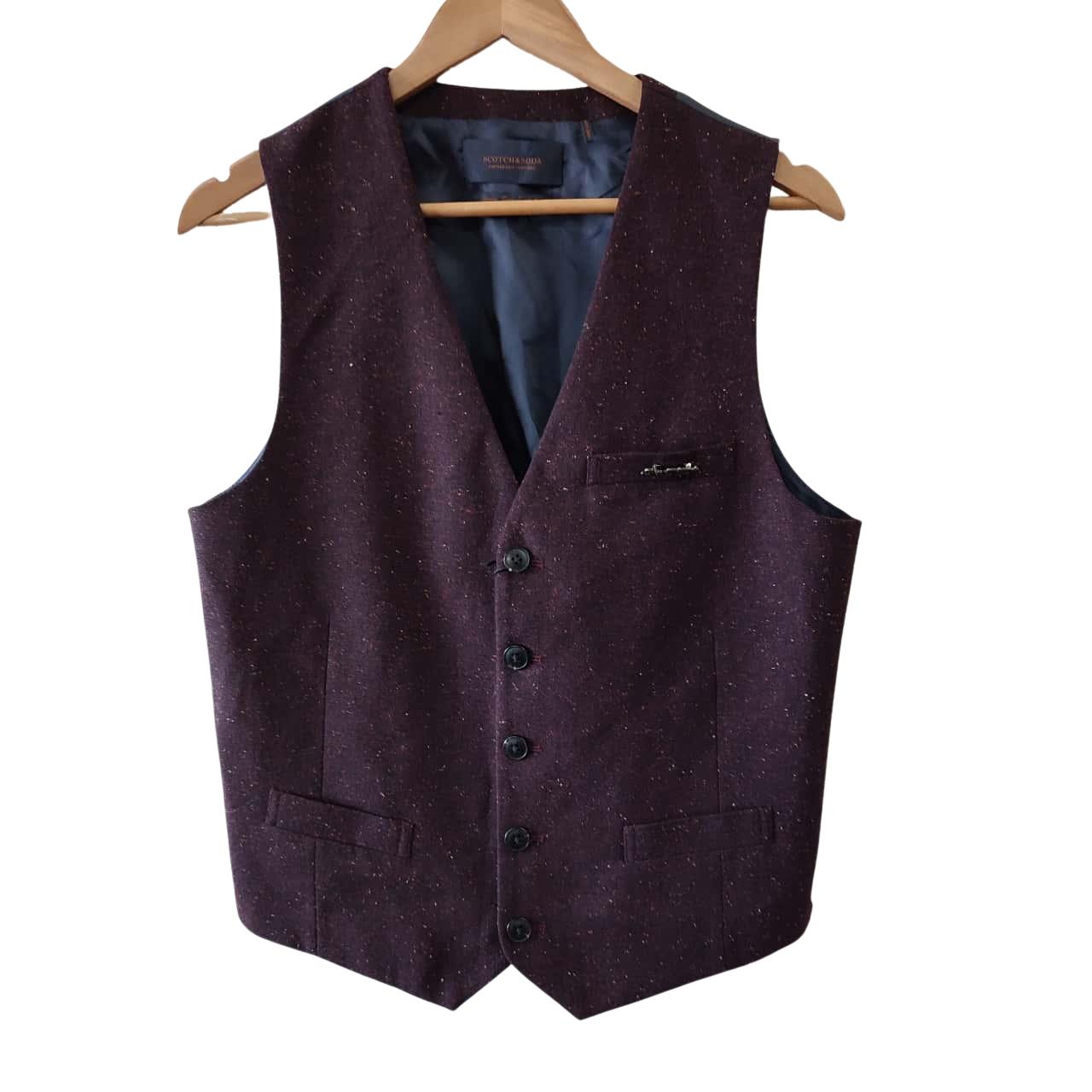Scotch and Soda Amsterdam Couture Maroon Flecked Vest BNWT(s)