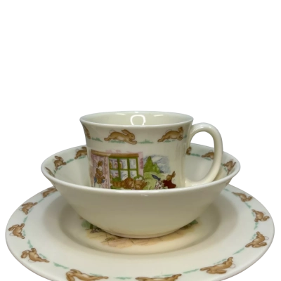 Bunnykins By Royal Doulton Children’s Three Piece Dinner Set