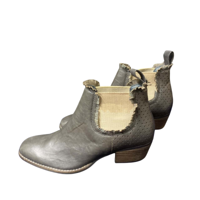 MIDAS Women's Grey Italy Leather Ankle Boots Size 36