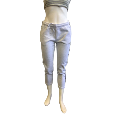 Superdry Women's Size 10 Slim Fit Cropped Track Pant Light Grey 