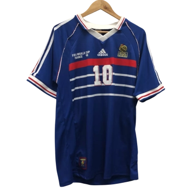 France 1998 World Cup Final  FIFA REPLICA Adidas retro Mens  Size XXL Jersey Blue 