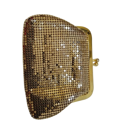  Womens Purse Gold Mesh