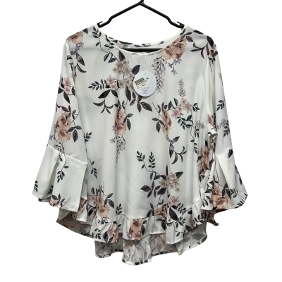 Miracle Women's  Size S/M 3/4 Sleeve  / Floral Top 